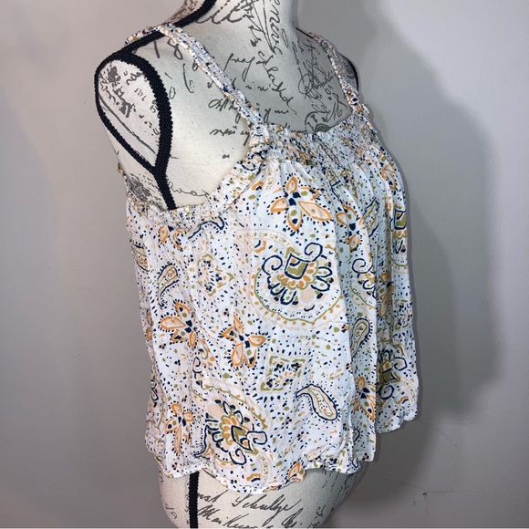 Patrons of Peace Tops - Patrons of Peace Flowy Paisley Floral Tank Top